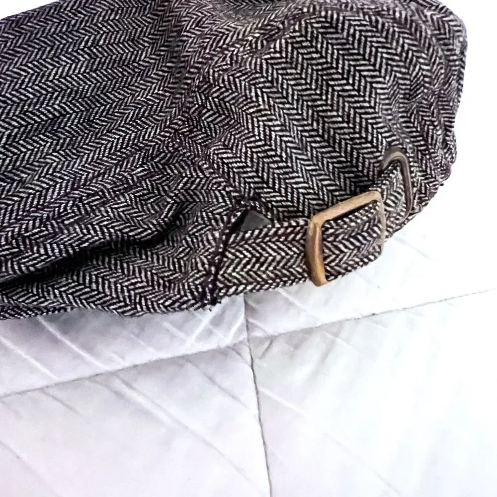 Baby Gap Wool Blend Herringbone Newsboy cap hat Size XS/S
